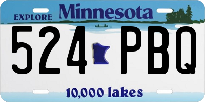 MN license plate 524PBQ