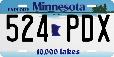 MN license plate 524PDX