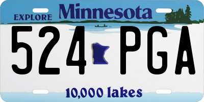 MN license plate 524PGA