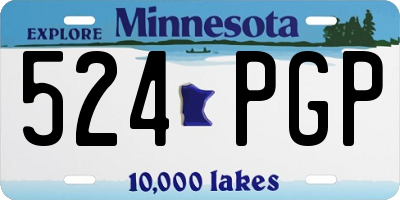 MN license plate 524PGP