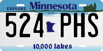 MN license plate 524PHS