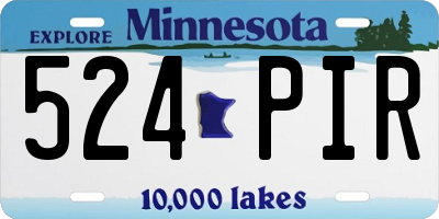 MN license plate 524PIR