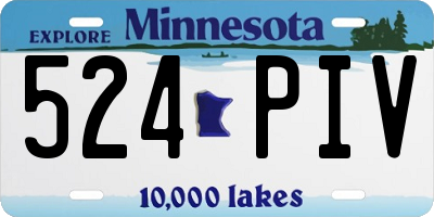 MN license plate 524PIV