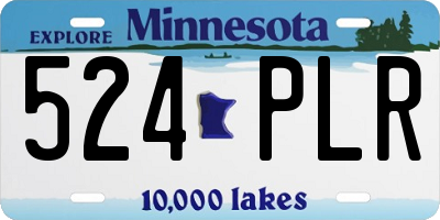 MN license plate 524PLR