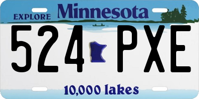 MN license plate 524PXE