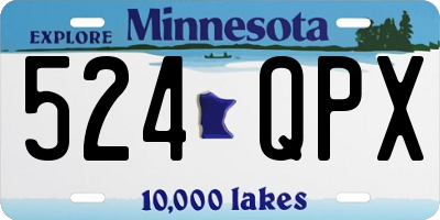 MN license plate 524QPX
