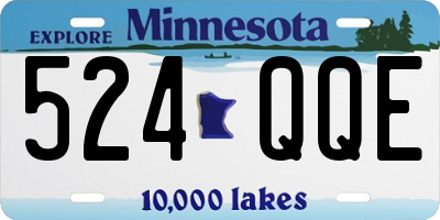 MN license plate 524QQE