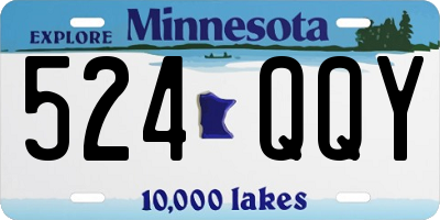 MN license plate 524QQY