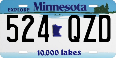 MN license plate 524QZD