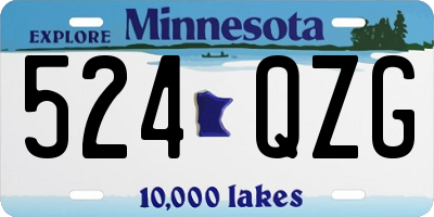 MN license plate 524QZG