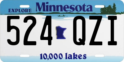 MN license plate 524QZI