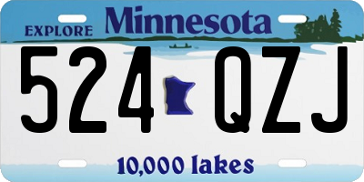 MN license plate 524QZJ
