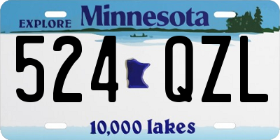 MN license plate 524QZL
