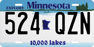 MN license plate 524QZN