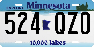 MN license plate 524QZO