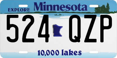 MN license plate 524QZP