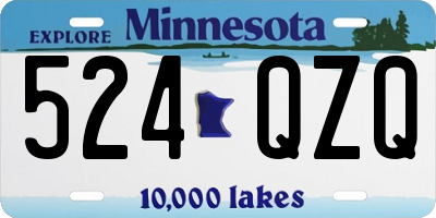 MN license plate 524QZQ