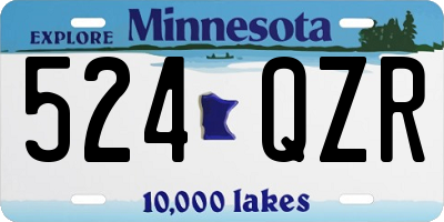 MN license plate 524QZR
