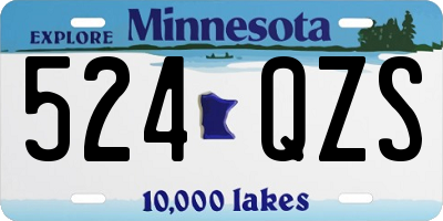 MN license plate 524QZS