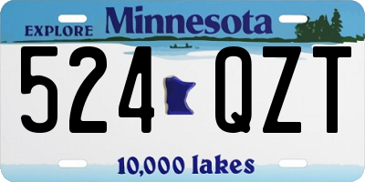 MN license plate 524QZT