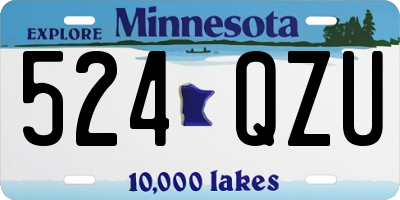 MN license plate 524QZU
