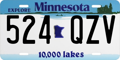 MN license plate 524QZV