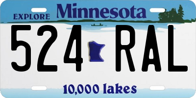 MN license plate 524RAL