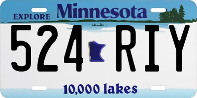 MN license plate 524RIY