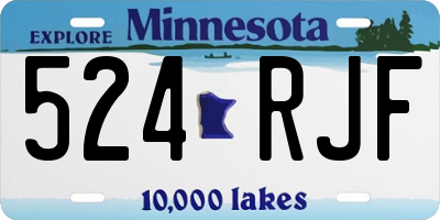MN license plate 524RJF