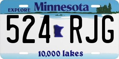MN license plate 524RJG
