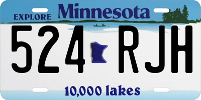 MN license plate 524RJH