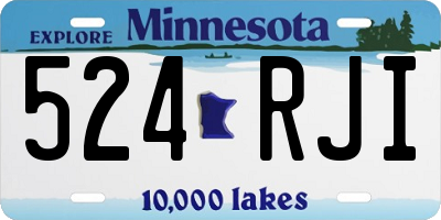 MN license plate 524RJI