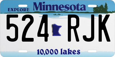 MN license plate 524RJK