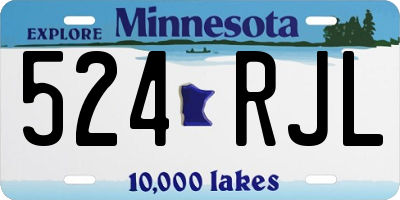 MN license plate 524RJL