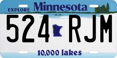 MN license plate 524RJM