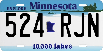 MN license plate 524RJN