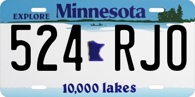 MN license plate 524RJO
