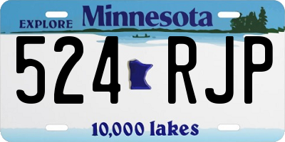 MN license plate 524RJP