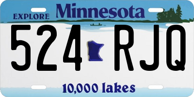 MN license plate 524RJQ