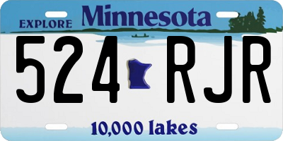 MN license plate 524RJR