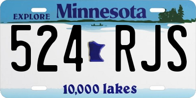 MN license plate 524RJS