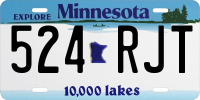MN license plate 524RJT