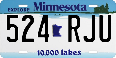 MN license plate 524RJU