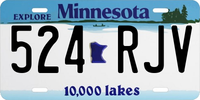 MN license plate 524RJV