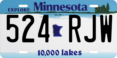 MN license plate 524RJW