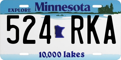 MN license plate 524RKA
