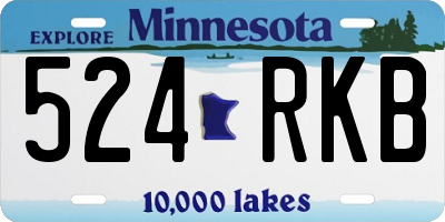 MN license plate 524RKB