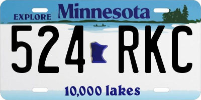 MN license plate 524RKC