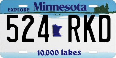 MN license plate 524RKD