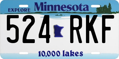 MN license plate 524RKF